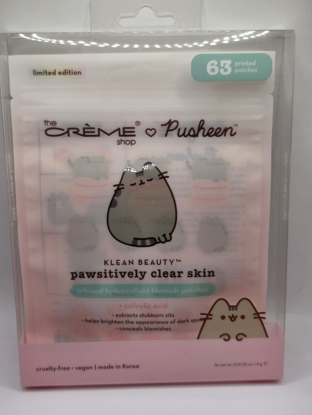 Pusheen x The Crème Shop Klean Beauty Blemish  Patched